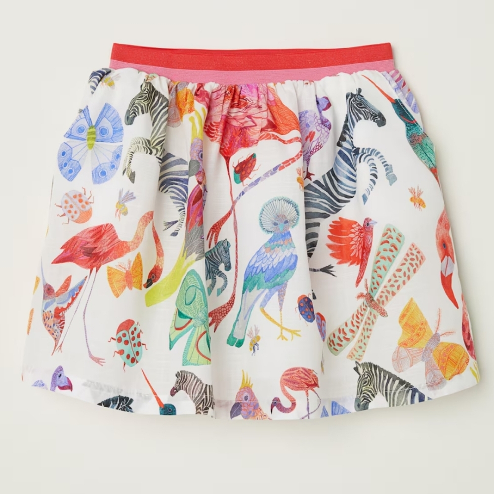 Cotton Animal Patterned Skirt: H&M with Michelle Morin